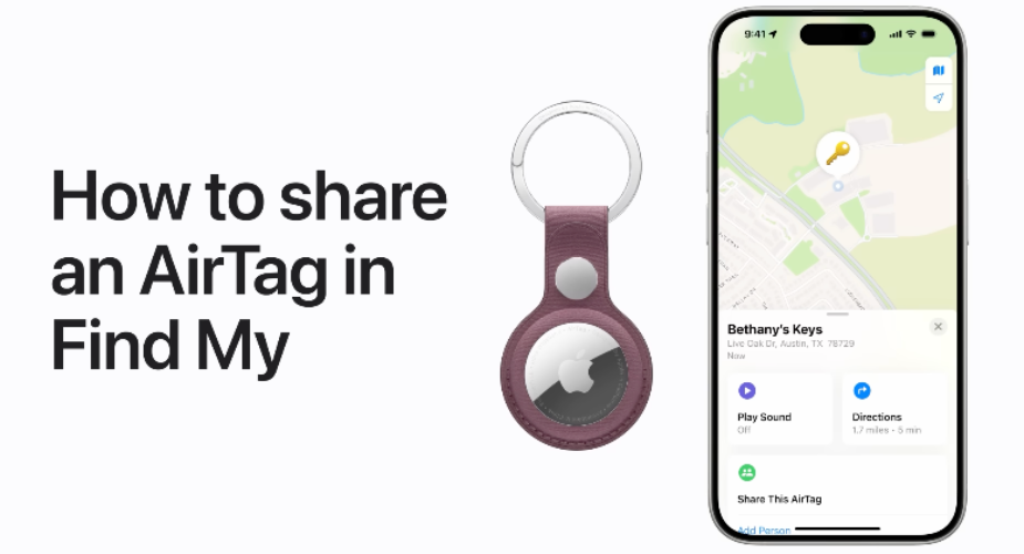Poradnik Apple związany z udostępnianiem AirTaga lub akcesoriów