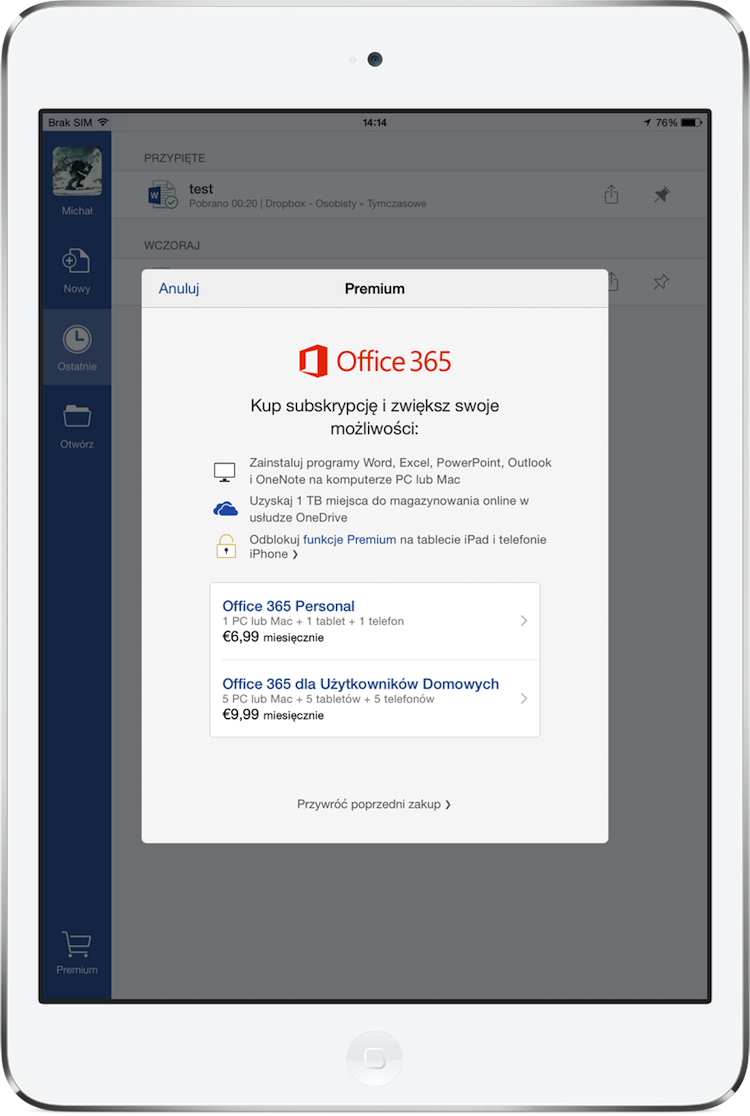 Office 365 iPad