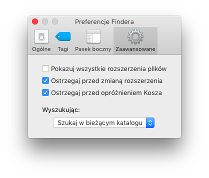 finder wyszukiwanie