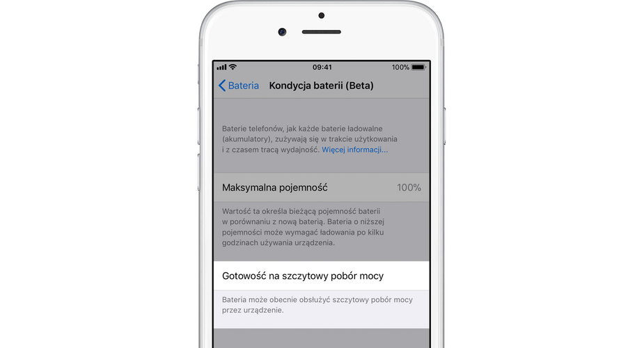 iOS 11.3 normalna wydajność baterii