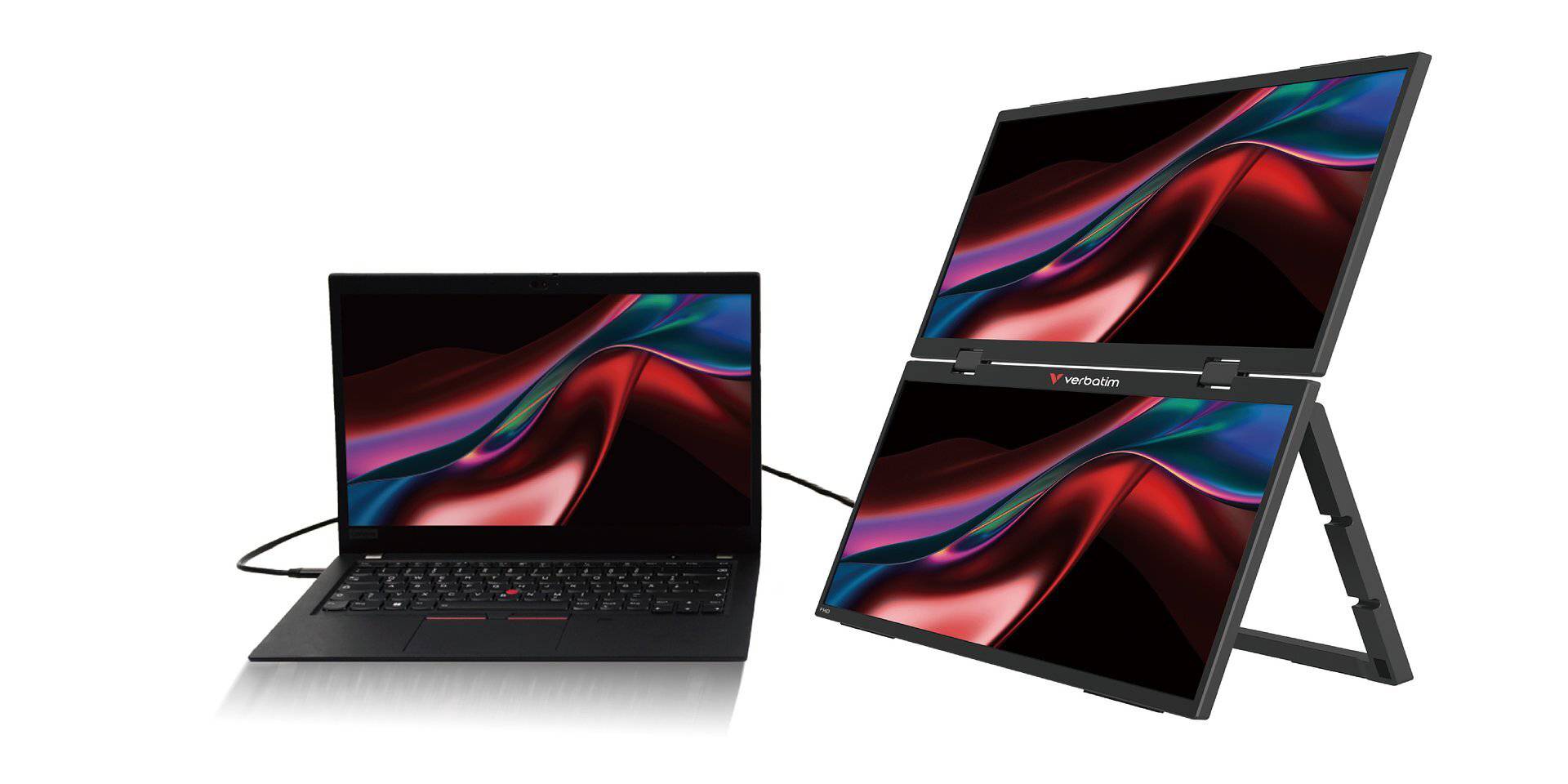 Verbatim zaprezentował przenośny monitor z dwoma ekranami