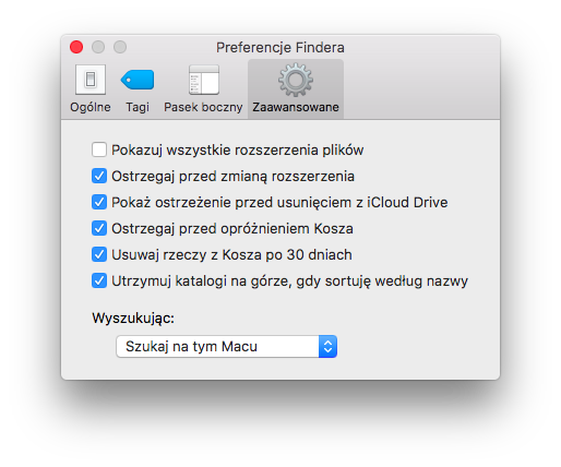 Finder macOS Sierra