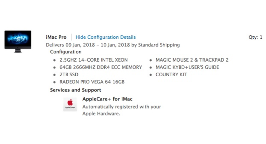 iMac Pro dostawa