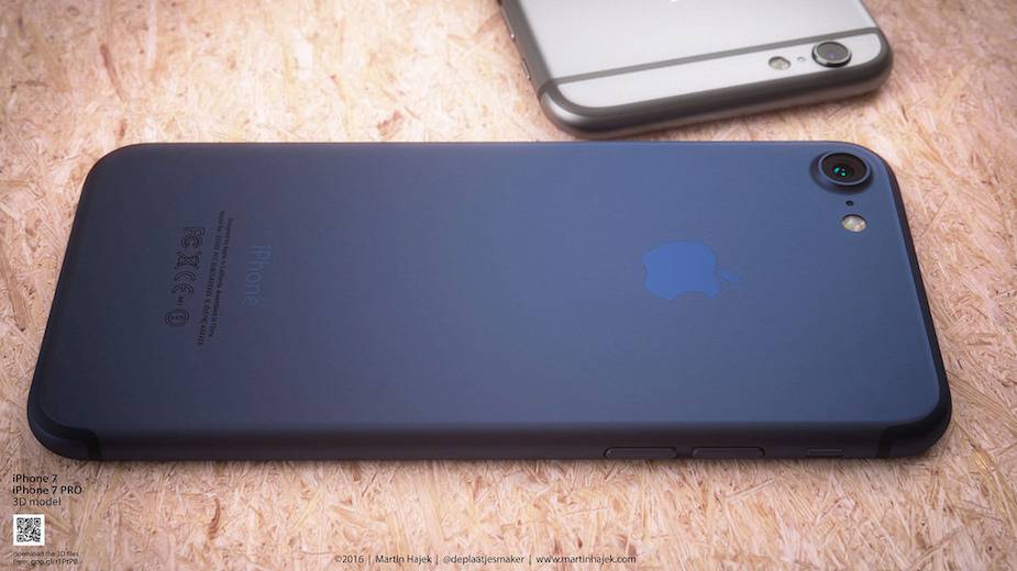 iPhone 7 & iPhone 7 Pro in dark blue