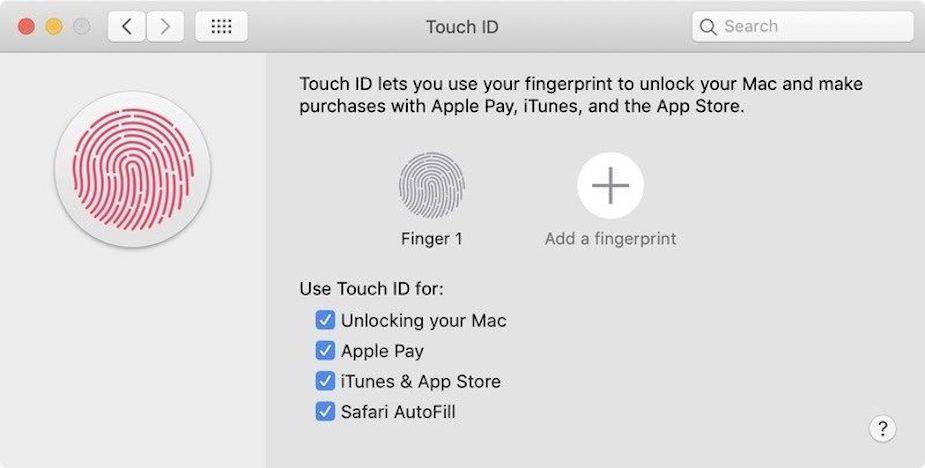 Touch ID Safari w macOS 10.14.4