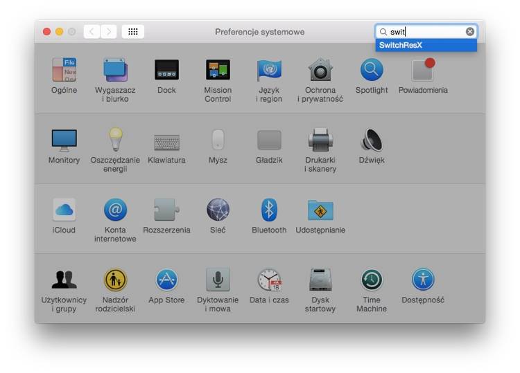 Preferencje Systemowe OS X