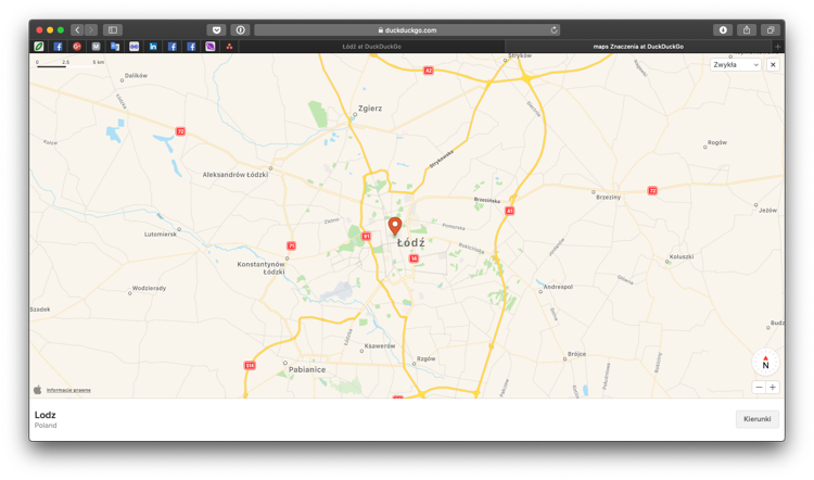 DuckDuckGo Apple Maps