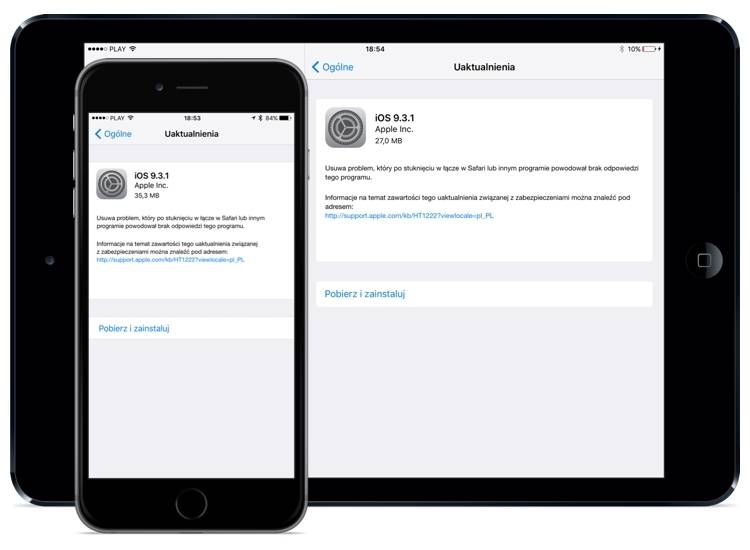 iPhone iPad iOS 9.3.1