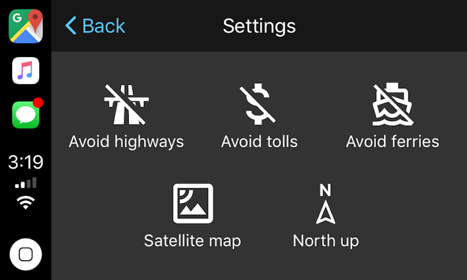 Google Maps dla CarPlay