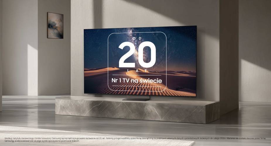Samsung od 20 lat numerem 1 na światowym rynku telewizorów - informacja prasowa