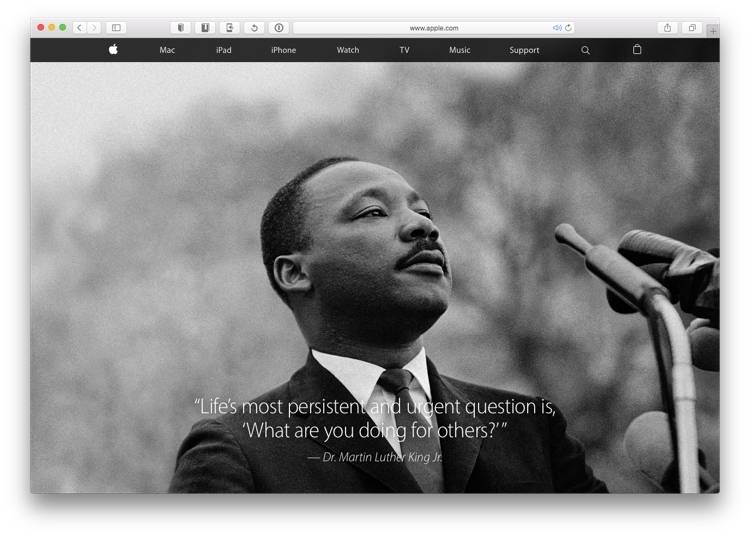 Apple.com Martin Luther King