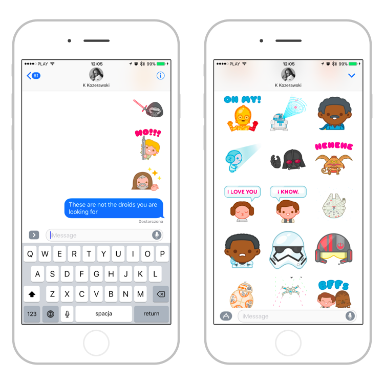 Star Wars iMessage iOS10