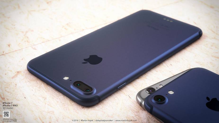iPhone 7 & iPhone 7 Pro in dark blue