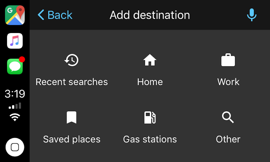 Google Maps dla CarPlay