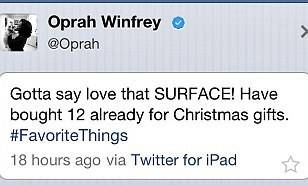 Oprah Tweet