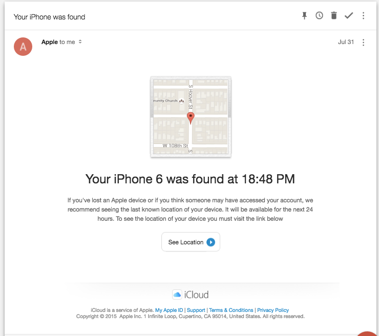 Twój iPhone został odnaleziony