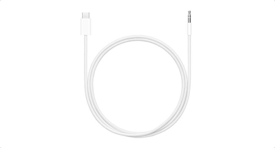 Przewód z USB‑C na audio 3,5 mm dostępny w ofercie Apple