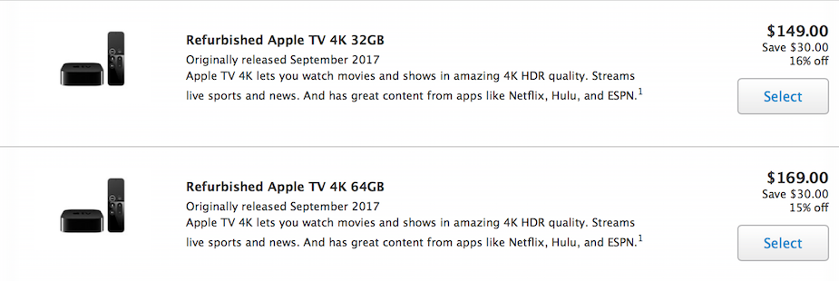 Odnowione Apple TV 4K w ofercie Apple