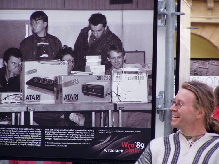 Jaromir Kopp @MacWyznawca na giełdzie komputerowej, Wrocław, wrzesień 1989