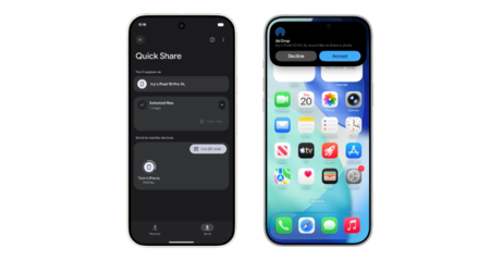Funkcja QuickShare działa również w telefonach Google Pixel serii 9
