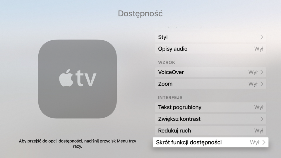Voice Over Apple TV